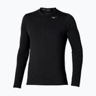 Pánske bežecké tričko longsleeve Mizuno Core Impulse Half Zip Tee black