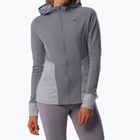Dámska bežecká bunda Mizuno Active Warm Hybrid Full Zip Hooded quicksilver