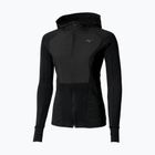 Dámska bežecká bunda Mizuno Active Warm Hybrid Full Zip Hooded black