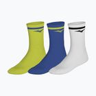 Ponožky Mizuno Training With Line 3 pairs lightning yellow/dazzling blue