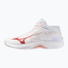 Dámske volejbalové topánky Mizuno Lightning Select Mid white/rose elegance/lava falls