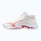 Dámske volejbalové topánky Mizuno Wave Lightning Elite Mid white/rose elegance/lava falls