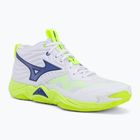Volejbalové topánky Mizuno Wave Momentum Elite Mid white/lightning yellow/dazzling blue