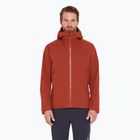 Pánska bunda do dažďa Rab Downpour Light tuscan red