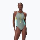 Dámske jednodielne plavky Speedo  Zip Colorblock soft olive