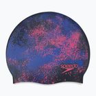 Detská plavecká čiapka Speedo Reversible Slogan Junior starburst true cobalt/flare pink