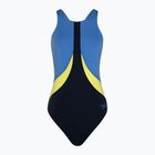 Plavky Speedo Colourblock Highneck Crossback true navy/sevres blue/lemon drizzle