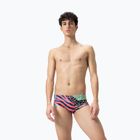 Plávacie boxerky pánske Speedo 13.5 cm Allover Training Club Brief black/matcha green/siren red