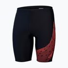 Pánske plavky Jammery Speedo Medley Logo Jammer black/siren red