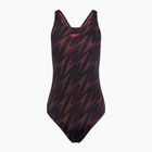 Jednodielne plavky Speedo HyperBoom Allover Medalist black/plum dandy/siren red