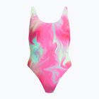 Dámske jednodielne plavky Speedo Flu3nte Printed Convertible coral sands