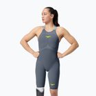 Dámske závodné plavky Speedo Fastskin LZR Pure Valor 2.0 Closedback Kneeskin grey lead / acadia blue / mainline