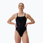 Dámske jednodielne plavky Speedo Printed Active Back black