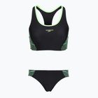 Dámske dvojdielne plavky Speedo Placement Raceback 2pc anthracite/clover