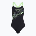 Dámske jednodielne plavky Speedo Medley Logo Medalist anthracite/clover