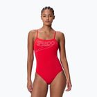 Dámske jednodielne plavky Speedo Endurance+ Logo Thin Strap high risk red
