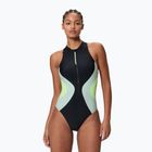 Dámske jednodielne plavky Speedo Ocean Flex Zip black/pale clover