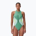 Dámske jednodielne plavky Speedo Ocean Flex Zip fortune green/pale clover