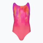 Detský jednodielny plavkový úbor Speedo Print Pulseback ružový/neónový fialový