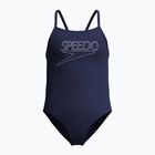 Detské jednodielne plavky Speedo Endurance+ Logo Thinstrap peacoat