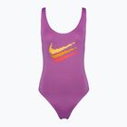 Dámske jednodielne plavky Nike Multi Logo U-Back fuchsia dream