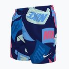 Nike Tossed Flags 4" Volley detské plavecké šortky midnight navy