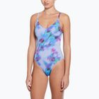 Nike Floral Blur V-Neck dámske jednodielne plavky hortenzie