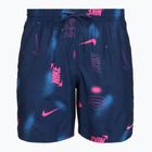 Pánske plavkové šortky Nike Multi Print 7" Volley midnight navy