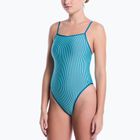 Dámske jednodielne plavky Nike Ocean Bound Ripple Texture Square Neck bleached turquoise