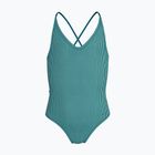 Detské jednodielne plavky Nike Ocean Bound Ripple Texture Lace Up blached turquoise