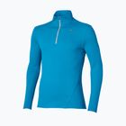 Pánske bežecké tričko longsleeve Mizuno Tech Thermal Charge Breath Thermo Half Zip Long Sleeve Tee blue jewel