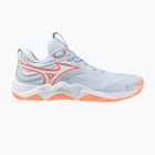 Dámske volejbalové topánky Mizuno Wave Momentum Elite blue finch/white/lava orange