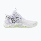 Dámske volejbalové topánky Mizuno Wave Momentum Elite Mid white/balsam green/ambrosia