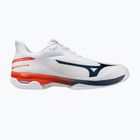 Pánske tenisové topánky Mizuno Wave Exceed Court AC white/insignia blue/orange