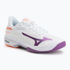 Dámske tenisové topánky Mizuno Wave Exceed Court AC white/dahlia/lava orange