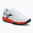 Pánske tenisové topánky Mizuno Wave Enforce Court 2 AC white/insignia blue/orange
