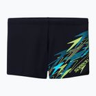 Pánske plavecké boxerky Speedo Medley Logo Aquashort anthracite/hyper teal