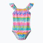 Detské jednodielne plavky Speedo Ruffle citrus green