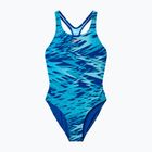 Detské jednodielne plavky Speedo Hyperboom Print Medalist night watch/hyper teal