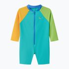 Detské jednodielne plavky Speedo Colorblock Zip LS aqua breeze
