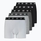 Pánske boxerky CR7 Basic Trunk 5 párov čierna/tmavosivá/sivá/biela