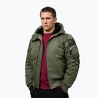 Pánska bunda Pitbull Sherpa Hooded Bomber olive