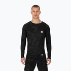 Pánsky chránič Rashguard s dlhým rukávom Pitbull West Coast Net Camo 2 Rash black camo