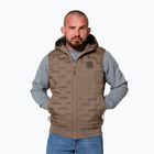 Pánska vesta Pitbull West Coast Eclipse Hooded Polstrované coyote brown