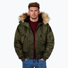 Pánska zimná bunda Pitbull Harvest Hooded Bomber olive