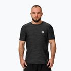 Pánske tričko Pitbull Small Logo Casual Sport black melange