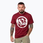 Pánske tričko Pitbull Logo Palms burgundy