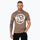 Pánske tričko Pitbull Logo Palms brown savana