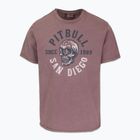Pánske tričko Pitbull Shkull Logo dusty burgundy