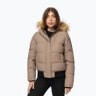 Dámska zimná bunda Pitbull Azalea Quilted Hooded dark sand